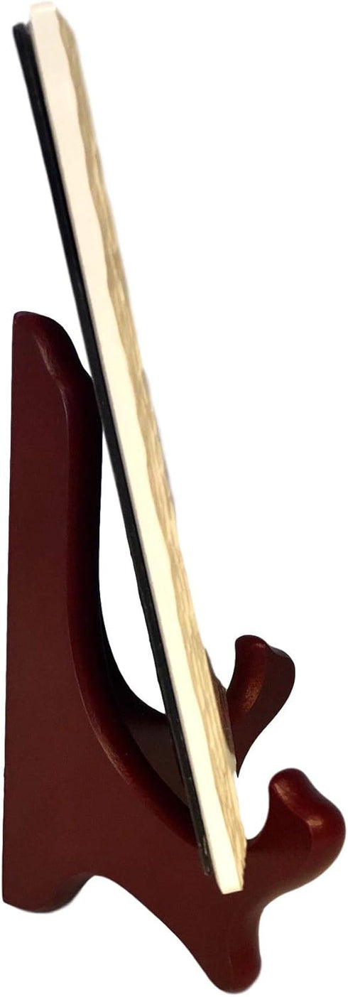 Folding Mahogany Wood Easels, Premium Quality Display Stands, Small Book Holder, Pack of 3 Pieces, 5"H