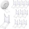 Acrylic Plate Stands, Adjustable Decorative Plate Holder, 12 Pieces for Display Pictures or Plates