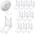 Acrylic Plate Stands, Adjustable Decorative Plate Holder, 12 Pieces for Display Pictures or Plates