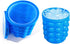 BULUSHI Large 2 in 1 Silicone Ice Bucket & Ice Mold with Lid, Portable Silicon Ice Cube Maker, Blue