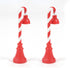 Department 56 Village Collection Sweet Evening Glow Peppermint Street Lamps Figurine Set, 3.5 Inch