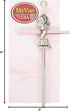 Praying Little Girl Pink Metal Hanging Wall Cross, 6 Inch
