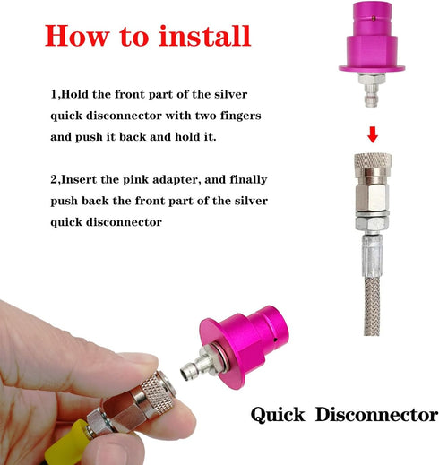 Soda Terra Machine Co2 Adapter Quick Connector with Stainless Steel Hose for Terra DUO Art Gaia Soda Series