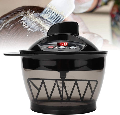 Electric Mixer, Electric Blender, with Scales Mixing Bowl, US Plug Automatic Dye Cream Blender for Hair Salon Home by RBSD