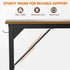 Sweetcrispy 40 Inch Small Computer Desk for Kids with Headphone Hooks & Storage Bag, Rustic Brown