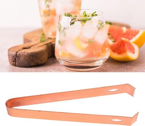 Ice Tongs for Sugar Cubes, Stainless Steel Serving Tongs for Appetizers, Kitchen Tongs for Tea Party (Copper Plating)