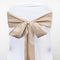 Efavormart 5 PCS Nude Polyester Chair Sashes Tie Bows for Wedding Events