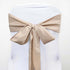 Efavormart 5 PCS Nude Polyester Chair Sashes Tie Bows for Wedding Events