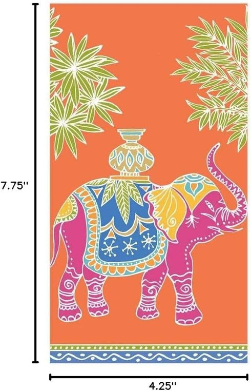 30 Count Caspari Royal Elephant Paper Guest Towel Napkins in Orange