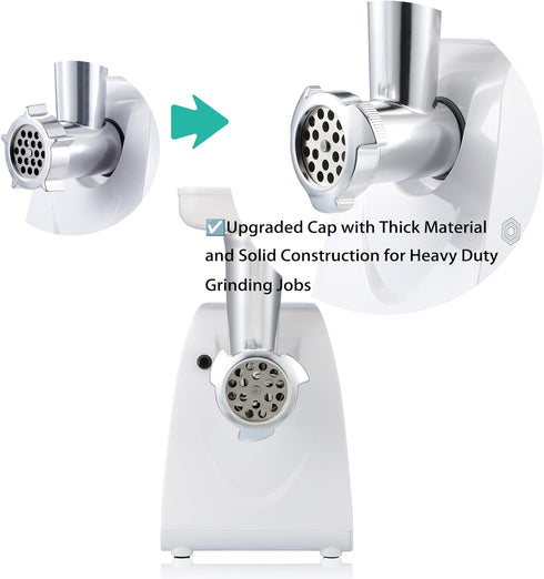 1HP 1000W 3 Plates,1 Sunmile Electric Meat Grinder and Sausage Maker - Max - Stainless Steel Cutting Blade and Grinding