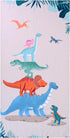 LIVILAN Small Dinosaur Beach Towel for Kids, 24x48, Microfiber, Quick Dry, Sand