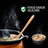 uxcell 8.3 Inch Silicone Soup Ladle Spoon, Heat Resistant to 450°F, One Piece Design for Restaurant Kitchen