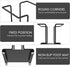 Metal Bathroom Cup Dispenser, Disposable Paper Cup Holder for Countertop Storage Organizer, Black