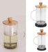Premium French Press Coffee Brewer Pot, Heat Resistant High Borosilicate Glass, Bamboo Design for Home and Office