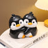 Cute Hug Penguins Decorative Bookends, Unique Animal Book Ends to Hold Books Creative Resin Book Holder Stopper
