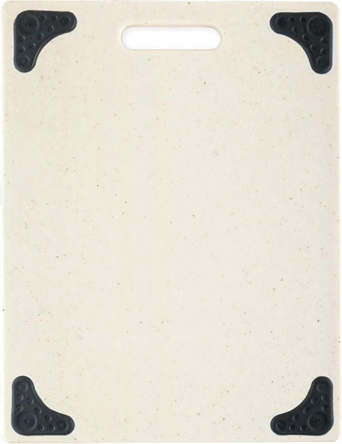 Dexas Superboard Cutting Board with Handle and Non-Slip Feet, 11 by 14.5 inches, Oatmeal Granite Color with Black Non-Slip Corners, (451-TF51) by Dexas