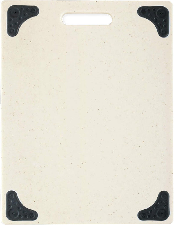 Dexas Superboard Cutting Board with Handle and Non-Slip Feet, 11 by 14.5 inches, Oatmeal Granite Color with Black Non-Slip Corners, (451-TF51) by Dexas