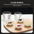 Set of 10 Mini Prep Bowls, 2.36 Inch Small Glass Bowls, Stackable Clear Pyrex Prep Mixing Bowls for Prep, Dessert, Dips, Nut and Candy Dishes, Dishwasher Safe by SENTOP