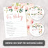 Hat Acrobat Set of 50 Wishes for Baby Cards for Baby Shower - Cute Floral Baby Shower Games, Blush Pink