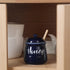 Set 12oz,Easy HAOTOP Farmhouse Porcelain Honey Jar with Dipper and Lid to Clean (Navy)