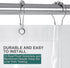AmazerBath Plastic Shower Curtain Clear Premium PEVA, Heavy Duty 8G, 72x72 Inches with 3 Big Stones