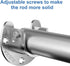 6-Pack Stainless Steel Closet Rod Brackets, U-Shaped Heavy Duty Flange Sockets for 1-1/4 Inch Rods, Rust-Proof Holders