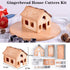Gingerbread House Cookie Cutter Set, 3D Stainless Steel Biscuit Cutter Mold Including Christmas Tree, Snowman,