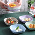 NA 6 PCS 5.7inch Square Lightweight Wheat Straw Plates, Deep Dinner Dishes for Serving Pasta & Fruit (Purple)