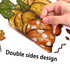 YUJUN 6 Sheets Thanksgiving Fall Window Clings, Pumpkin Maple Leaves Oil Painting Decals for Autumn Home Decor and