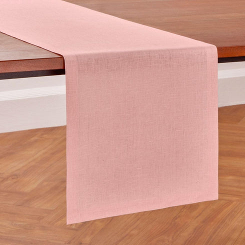 Solino Home Linen Table Runner 60 Inches - 100% Pure Linen Misty