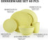 Set 40-Piece 8 Set Sets Set Set Wheat Straw Dinnerware Service for Unbreakable Dishes Plates and Bowls Drinking Glasses