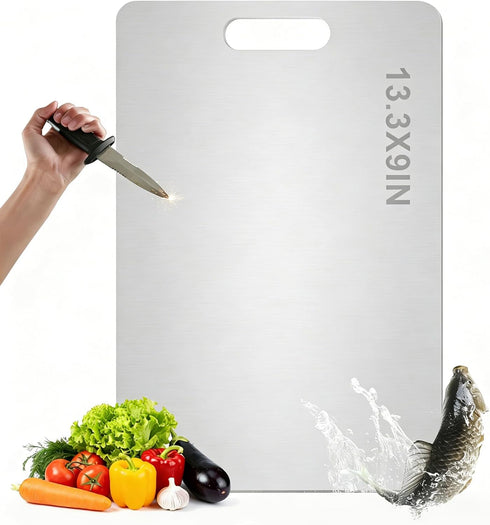 Generic Titanium Cutting Board, Stainless Steel Cutting Board for Kitchen, 304 Food-Grade Chopping