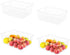 Freezer Organizer Bins - Upright Baskets for 16, 17, 21 cu.ft Standup Freezer, Wire Storage Baskets with Handles, 4Pcs,