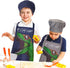 MHJY Kids Apron and Chef Hat for Boys, Dinosaur Child Aprons with Pockets for Cooking Baking Painting