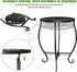 Aonagi 15" 8" 2pcs) Tall Metal Plant Stand, Wide Round Plant Stand for Flower Pot Rustproof Iron Plant Holder
