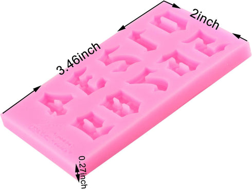 Mujiang Number Chocolate Mould | Silicone Letter Mold Candy Making Alphabet Molds Set of 3