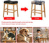 Lussenwert Set 4, 4 Stool Covers Rectangular of Stretch Printed Vanity Stool Covers Washable Saddle Bar Stool Slipcover