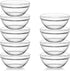 Sweejar 4 inch Small Glass Bowls Set, 9 pack 7 oz Prep Bowls for Cooking, Kitchen Dessert Bowls for Ice Cream