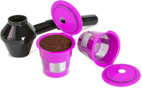 Cafe Fill Value Pack by Perfect Pod - 1-Stream Reusable K Cup Coffee Pod Filters & Scoop, Compatible with Keurig