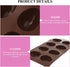 Silicone Baking Cake Mold, Amosfun, 8-Cavity Easter Egg Shaped Molds for DIY Cooking, Coffee Color, 10.62 x 6.29 x 0.78