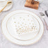 80 Pack of White Paper Cocktail Napkins with Gold Foil Polka Dot Confetti, Polka Dot Party Supplies (5 x 5 in)