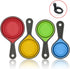 leepiya Measuring Cups and Spoons Set - 8 Piece Collapsible Measuring Tool, BPA Free Silicone, Colorful