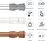 AIZESI Short Spring Tension Curtain Rod, Silver, 16"-28" (4 Pcs)