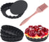 6 Pack Mini Fluted Tart Pans 4 Inch with Removable Bottom, Nonstick Quiche Pan for Baking Treats and Pies