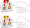 URALFA Lazy Susan Organizers Set of 4, 10"x 9.5"x 4" Corner Cabinet