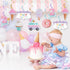 Pastel Ice Cream Two Sweet 2nd Birthday Party Supplies, Ice Cream Donut Hanging Streamers for Summer Party