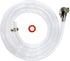 Draft Beer Line with Hexnut - Vinyl Hose ID 3/16 inch OD 7/16 inch Length 5ft with Hexnut Assembly
