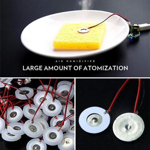 Tnfeeon Atomization Plate Dual Spray Switch Control Atomization Module 740 Holes 5µm Microporous Atomizer for 5V USB Humidifier