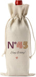 Happy 45th Birthday Party Decorations, Unique 45 Year Old Gifts for Men and Women, Wine Bag