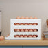 4 Tiers Egg Holder for Fridge - Automatic Egg Rolling Rack for 30 Eggs Storage (Cream Color)